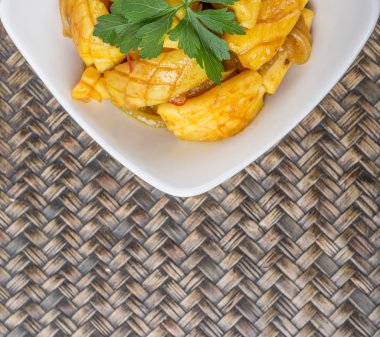 Malezya çanak karıştırın kızarmış kalamar