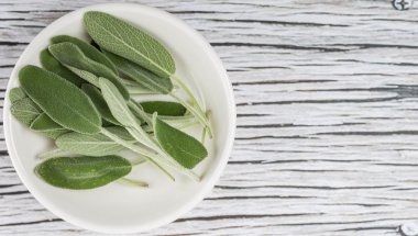 Adaçayı yaprakları otlar