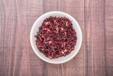 Kurutulmuş Hibiscus çay yaprakları