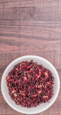 Kurutulmuş Hibiscus çay yaprakları