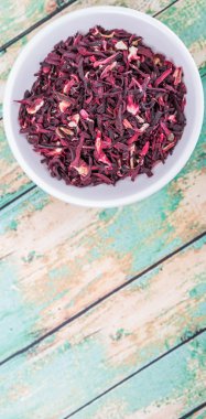 Kurutulmuş Hibiscus çay yaprakları