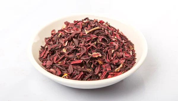 Hojas de té secas de hibisco — Foto de Stock