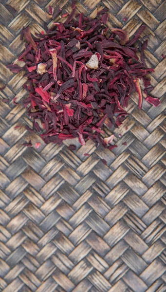 Dried Hibiscus Tea Leaves — Stock Photo, Image