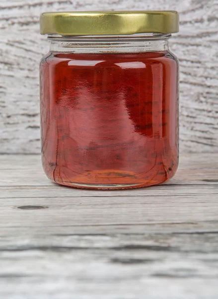 Maple Syrup In Mason Jar — Stock Photo, Image