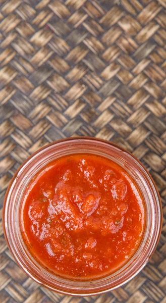 Spaghetti-Sauce im Einmachglas — Stockfoto