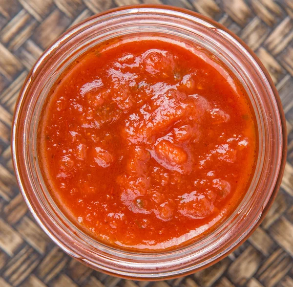 Spaghetti Sauce In Mason Jar — Stock Photo, Image