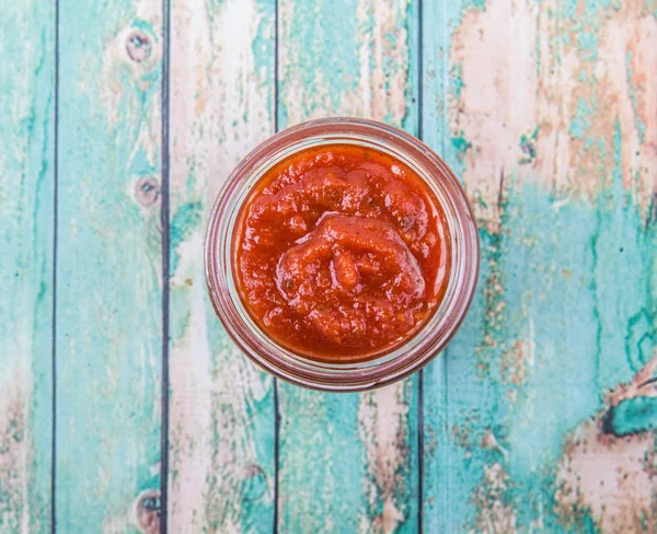 Spaghetti Sauce In Mason Jar — Stock Photo, Image