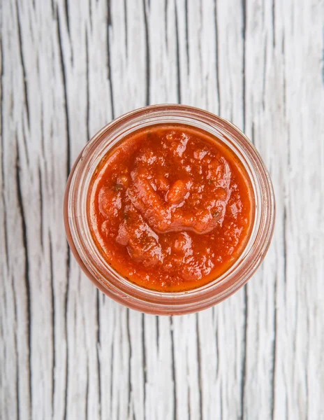 Spaghetti saus Mason Jar — Stockfoto