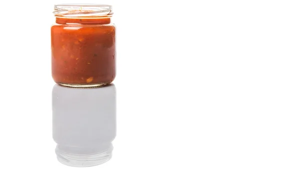 Spaghetti saus In Mason Jar — Stockfoto