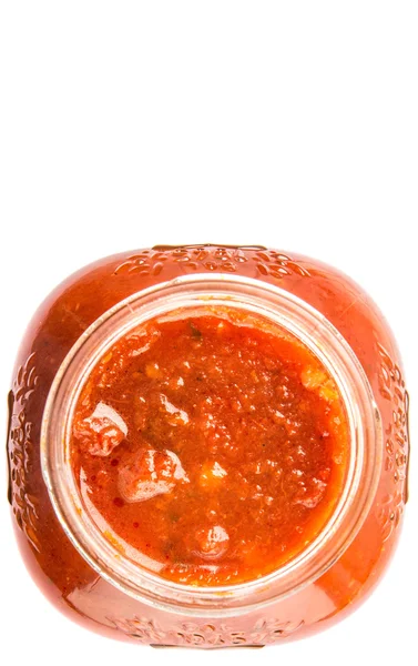 Spaghetti sauce i en flaske - Stock-foto