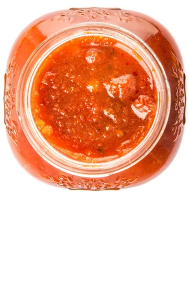 瓶の中のスパゲティ ソース — ストック写真