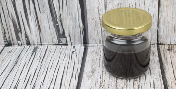 Balsamic Vinegar In Mason Jar — Stock Photo, Image