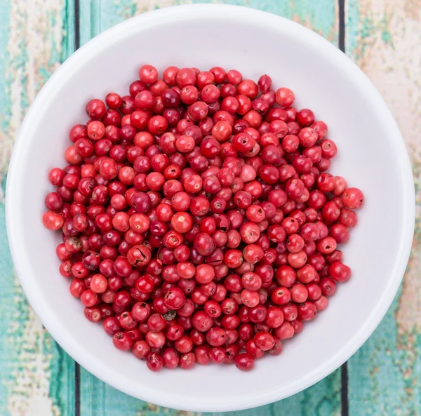 Pink Peppercorn In White Bowl