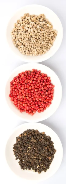 Peppercorns In White Bowl — Stock Photo, Image