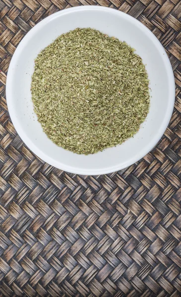 Oregano Herbs In Bowl — Stok Foto