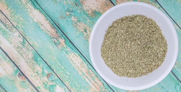 Oregano Herbs In Bowl — Stock Photo, Image