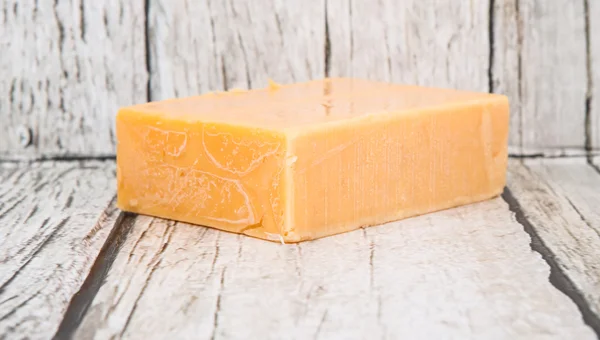 A Block Of Cheddar Cheese — Stock Photo, Image