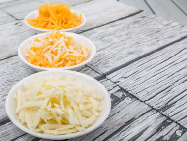 Rendelenmiş Mozzarella ve kaşar peyniri