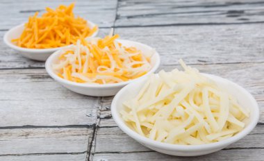 Rendelenmiş Mozzarella ve kaşar peyniri