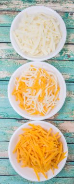 Rendelenmiş Mozzarella ve kaşar peyniri