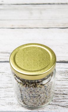 Kurutulmuş lavanta bitkisel çay