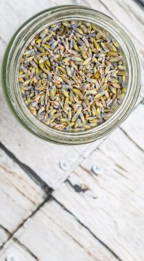 Kurutulmuş lavanta bitkisel çay