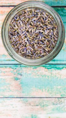 Kurutulmuş lavanta bitkisel çay