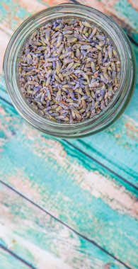 Kurutulmuş lavanta bitkisel çay