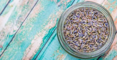 Kurutulmuş lavanta bitkisel çay