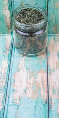 Japon Yeşil çay yaprakları