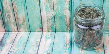 Japon Yeşil çay yaprakları