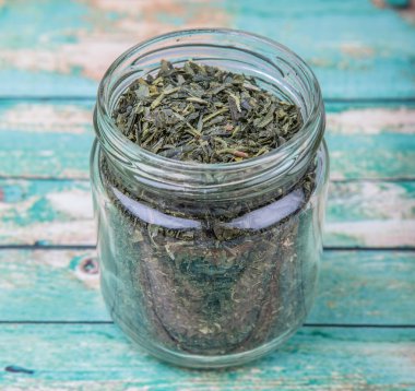 Japon Yeşil çay yaprakları