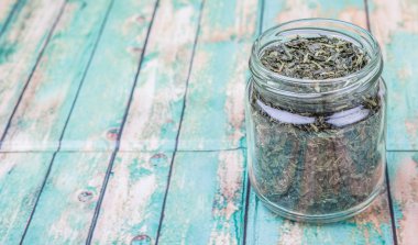 Japon Yeşil çay yaprakları