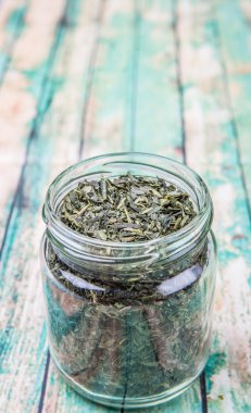 Japon Yeşil çay yaprakları