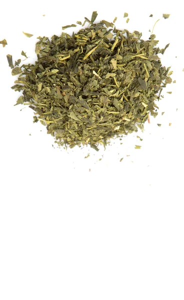 Getrocknete japanische grüne Teeblätter — Stockfoto