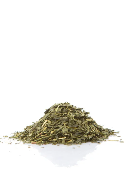 Dried Japanese Green Tea Leaves — Stock Photo, Image