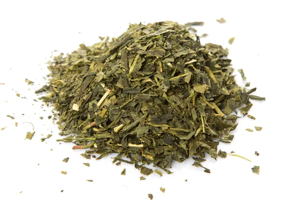Японський зелений чай листя сушать Ліцензійні Стокові Зображення
