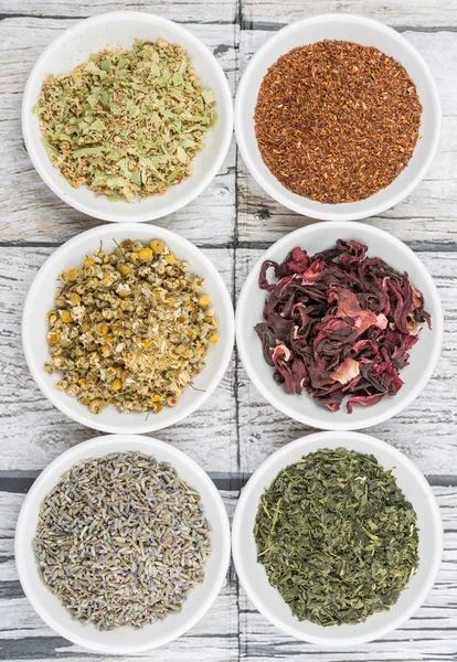Variedade de chá de ervas — Fotografia de Stock