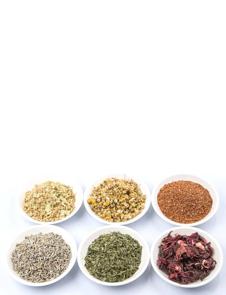 Různé bylinné čaje — Stock fotografie