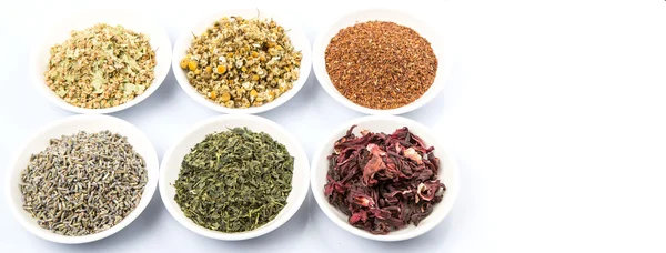 Variedad de té de hierbas —  Fotos de Stock
