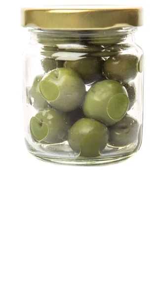 Ingemaakte groene olijven Fruit — Stockfoto