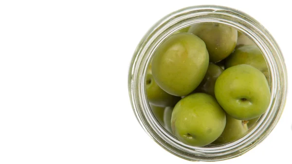 Ingemaakte groene olijven Fruit — Stockfoto