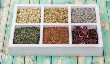 Kurutulmuş bitkisel çay seti