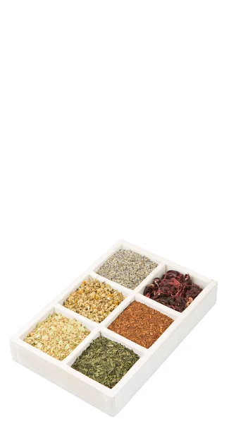 Dried herbal tea set — Stock Photo, Image