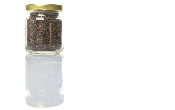 Black millet in a jar — Stock Photo, Image