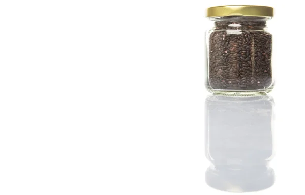 Black millet in a jar — Stock Photo, Image