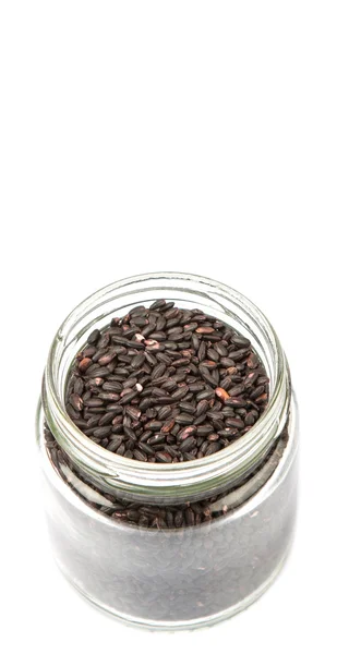 Black millet in a jar — Stock Photo, Image