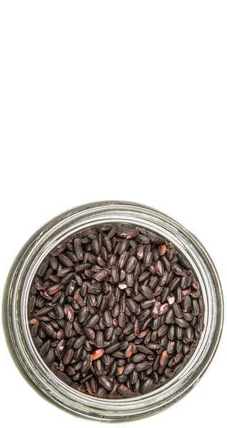 Black millet in a jar — Stock Photo, Image