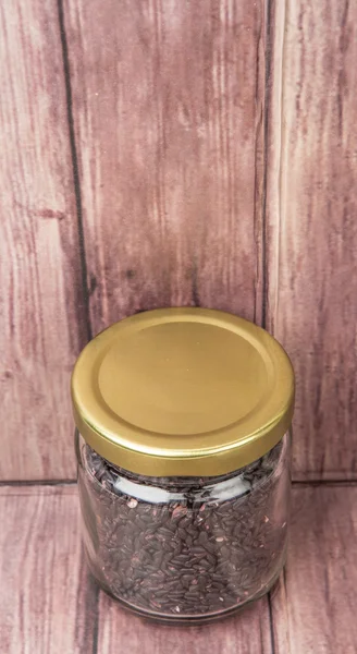 Black millet in a jar — Stock Photo, Image