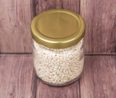 Mason kavanoza beyaz darı